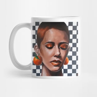 Orange earrings Mug